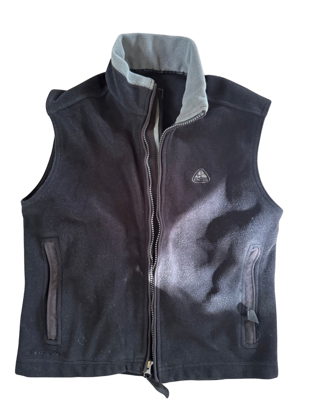 Nike Black & Light Gray Fleece Vest
